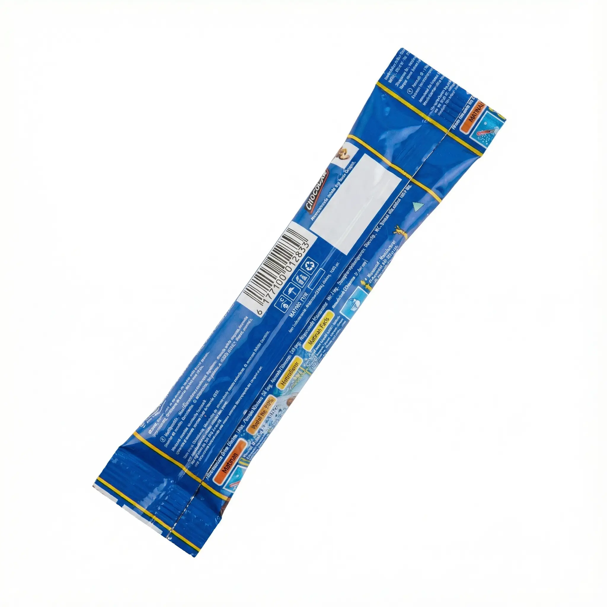 dos du sachet boisson chocolatée matinal en stick